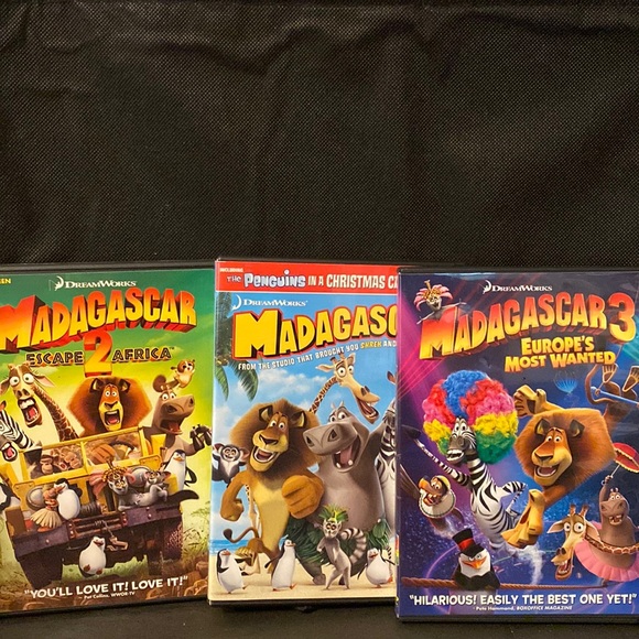 DreamWorks lot of 3 “Madagascar” DVD’s rated PG- used - Picture 2 of 12